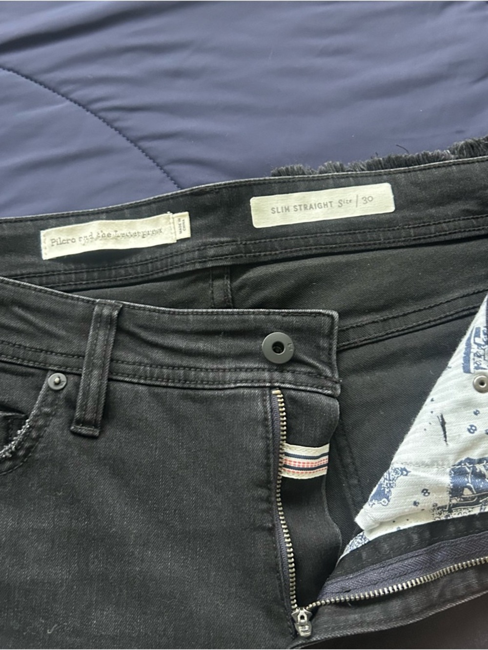 Anthropologie Pilcro Embellished Mid-Rise Slim Straight Jeans in Black - Picture 10 of 12